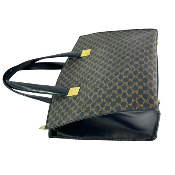 CELINE Vintage Black Canvas Macadam Tote Bag Made in Italy Authenticated - Picture 7 of 15